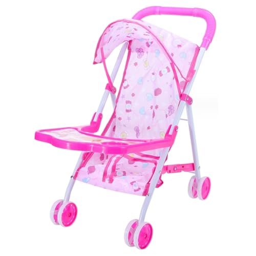 Hbbgdiy Babypuppenwagen für Puppen, 9,8 x 155,8 x 17,7 Zoll Spielzeug Kinderwagen Falten Spielen Baby Kinderwagen für Puppen, Kinderwagen für Babypuppen, Spielen Sie Baby Kinderwagen Style2 von Hbbgdiy