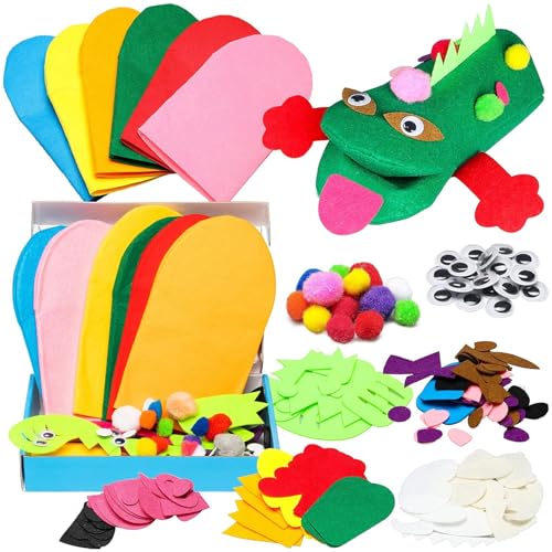 Handpuppenherstellung Kit 6PCS Buntes niedliches Cartoon Tier Themen Filz Sock Puppet Kit Bildung DIY Craft Kits Geschichtenerzählen Rollenspielen Geschenk für Mädchen Jungen Handpuppenherstellung Kit 6PCS Buntes niedliches Cartoon Tier Themen Filz Sock Puppet Kit Bildung DIY Craft Kits Geschichtenerzählen Rollenspielen Geschenk für Mädchen Jungen von Hbbgdiy