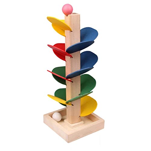 Hbbgdiy Holzbaum abnehmbare Blätter Murmelkugel Laufbahnspiel Bunte Lernspielzeugblöcke für Kinder 1 Set Holzbaum Spielzeug Balllaufbahnspiel Kinder Lernspielzeug Murmelkugel Spielzeug von Hbbgdiy