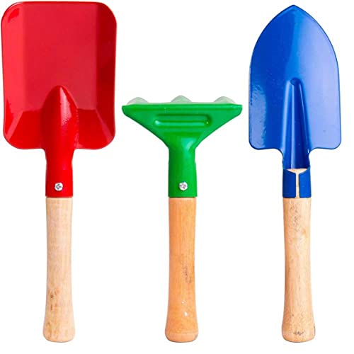 Hbbgdiy Kinder Gartenwerkzeuge Toys Gartenset Spade Leaf Rake Mini Outdoor Lernen für Kinder 3PCS von Hbbgdiy