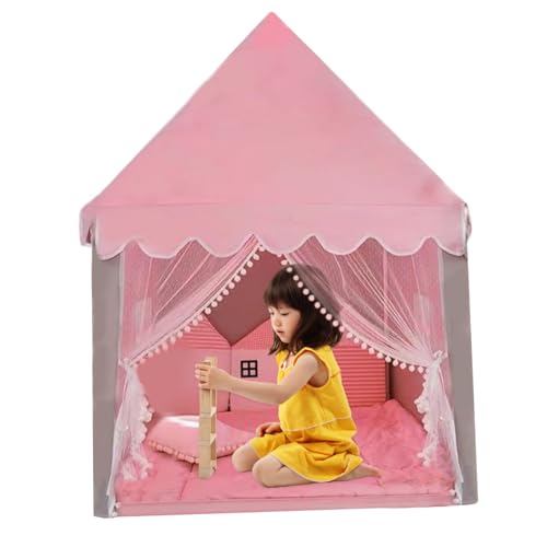 Hbbgdiy Kinderspiel Zelt Prinzessin Schloss Spiel Zelt für Mädchen Prinzessin Schloss Spiel Zelt Kinder Spielen Haus Indoor Outdoor Girls Tent House für Mädchen Geschenk von Hbbgdiy