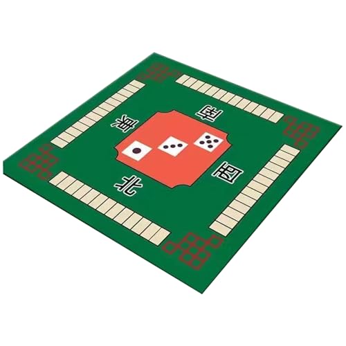 Hbbgdiy Mahjong Mat Anti-Rutsch Mahjong Table Matte 31.5x31.5 '' Rauschreduktion Mahjong Mat Wear-Resistant Mahjong Game Matte für Party-Poker, Karten, Familienbrettspiele grüne Mahjong-Matte von Hbbgdiy