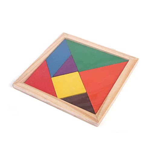 Hbbgdiy Puzzlespiel Holz Gehirntraining Geometrie Tangram Brett Holzpuzzle Tangram Denksportaufgabe Kleinkind Lernspielzeug für Kinder Holz Tangram Puzzle Holzpuzzle Holz Tangram P von Hbbgdiy