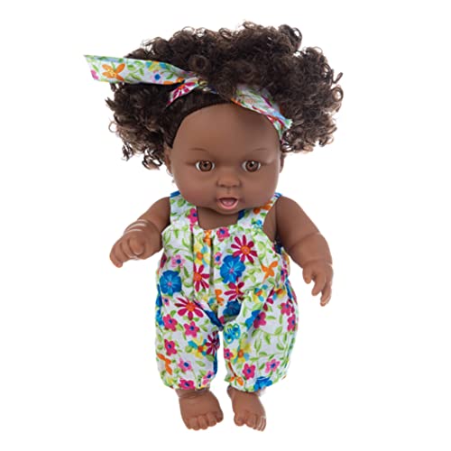 Hbbgdiy Schwarze Babypuppen 7,87 Zoll Afroamerikaner Babypuppe bewegliche gemeinsame lebensechte Schwarze Wiedergeborene für Kindergeschenke Festivals Style 5 von Hbbgdiy