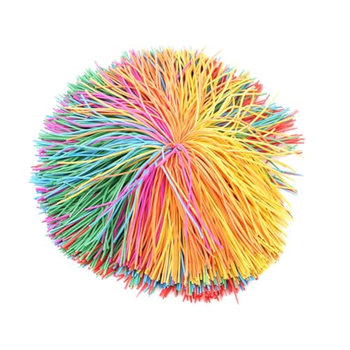 Hbbgdiy Spielball aus Gummifäden bunt dehnbar zappelig sensorisches Stressspielzeug 9 cm Spielball aus Gummifäden bunt dehnbar zappelig sensorisches Stressspielzeug von Hbbgdiy