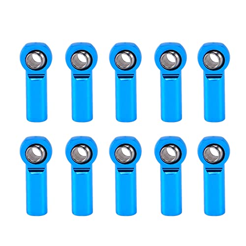 Hduacuge 10 Stück Metall-Lenkungsstange für 1/10 RC Auto Raupe AXIAL SCX10 D90 D110 CC01, Blau von Hduacuge