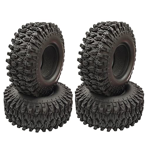 Hduacuge 4 Stück Reifen, 1,9 Zoll, Gummireifen, 1,9 Zoll, 108 x 40 mm, für 1/10 RC Crawler TRX4 Axial SCX10 90046 AXI03007 von Hduacuge