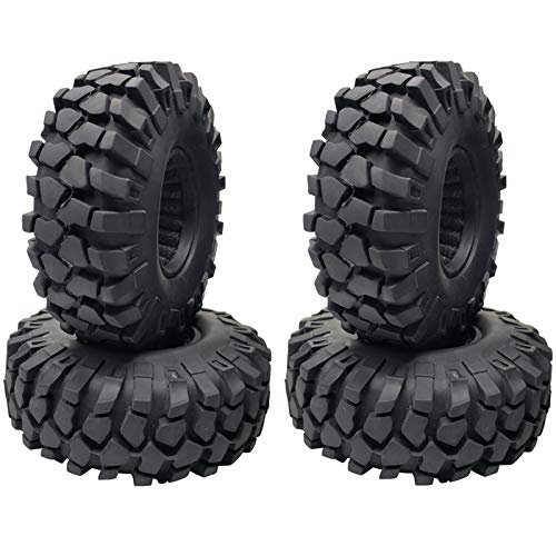 Hduacuge 4 Stück Reifen, 1,9 Zoll, Gummireifen, 1,9 Zoll, 108 x 40 mm, für 1/10 RC Crawler TRX4 Axial SCX10 III AXI03007 90046 von Hduacuge