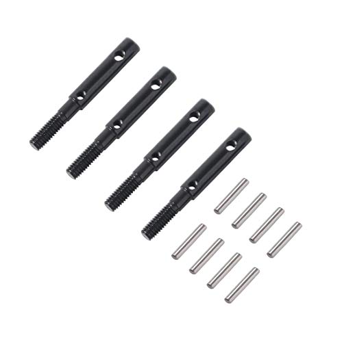 Hduacuge 4-teiliges Set aus hartem Stahl, Hinterachse, Antriebsachse, Antriebswelle für Axial Capra Currie F9 Achse SCX10 III AR45 von Hduacuge