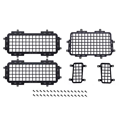 Hduacuge Für MN D90 D99S MN99S 1/12-teiliges Auto-Upgrade, Fernbedienung, hinten, Metall, Stereo, Fenster, Schutznetz, Zubehör von Hduacuge