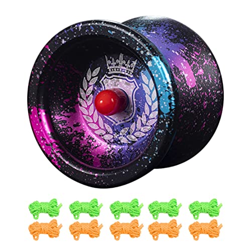 Hduacuge Professionelle Krone Yo-Yo Gradient Anti-Drop Verschleißfest Fantasie Legierung Kugel Yo-Yo Kinder Klassisch Spielzeug Geschenk 1 von Hduacuge