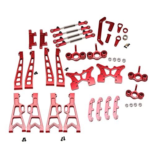 Hduacuge Set mit Gelenkverbindung, Lenkungsarm, Aufhängung, aus Metall, für JLB Racing Cheetah 11101 21101 J3 1/10, ferngesteuert, Auto-Upgrade-Teile von Hduacuge