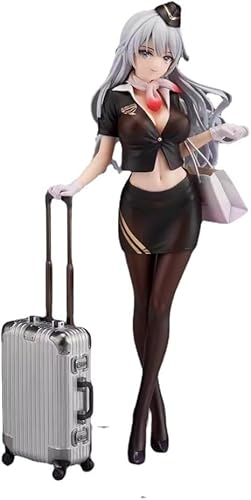 HeRfst WitHwe Beautiful Girl Airline Stewardess (Shiori Kurihara) Ziehen Sie den Gepäckraum, Stehhaltung, Charakter-Modell, 24 cm Gentleman-Statue von HeRfst