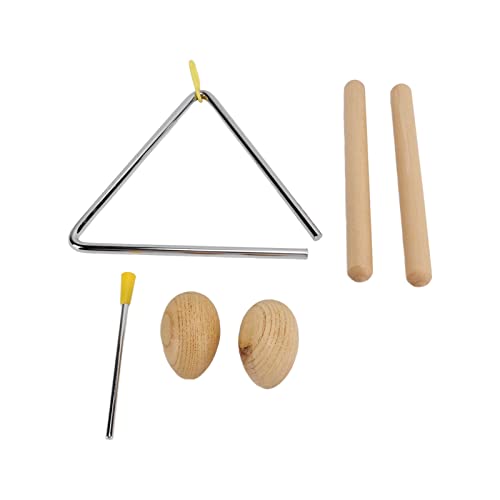 Holzdreieck Percussion Dreieck Percussion Instrument Set, Musical Triangle Percussion Instrument Instrument Set Safe und Einfache Verbesserung der Originalmusik für die von Headerbs