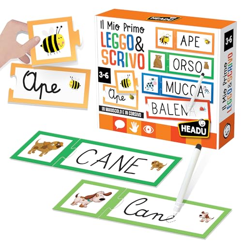 HEADU - Mein erstes Lesen und Schreiben, ich lerne mit DREI Jahren Lesen und Schreiben, EIN Lernspiel für Kinder von 3 bis 6 Jahren, hergestellt in Italien HEADU - Mein erstes Lesen und Schreiben, ich lerne mit DREI Jahren Lesen und Schreiben, EIN Lernspiel für Kinder von 3 bis 6 Jahren, hergestellt in Italien von Headu