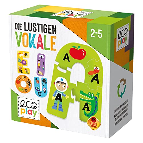 Headu „Die lustigen Vokale – Spiele das Selbstlaut-Lotto!“: Lernspiel für Kinder im Alter von 2 bis 5 Jahren, deutsche Version (DE52552) von Headu