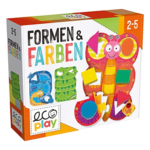 Headu „Formen & Farben – Setze die Formen aus Holz EIN!“: Lernspiel für Kinder im Alter von 2 bis 5 Jahren, deutsche Version (DE52606) von Headu