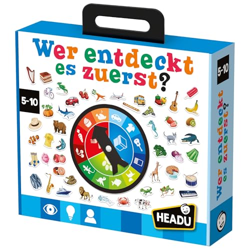 Headu „Wer entdeckt es zuerst? – Schnelligkeit, Konzentration und logisches Denken!“: Lernspiel für Kinder im Alter von 5 bis 10 Jahren, deutsche Version (DE58967) von Headu