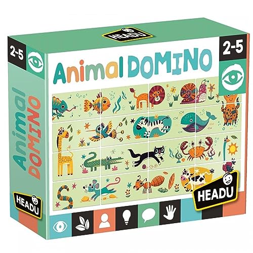 Headu Animal Domino, von 2 bis 5 Jahren, MU23684 von Headu