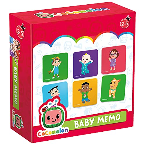 Headu CoComelon Baby Memo – 50 große Karten zur Entwicklung der Gedächtnisfähigkeiten, Lernspiele und Puzzles, Alter 2–5 Jahre von Headu