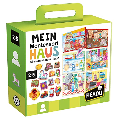 Headu DE23196 Haus Lernspiel Montessori, grün von Headu