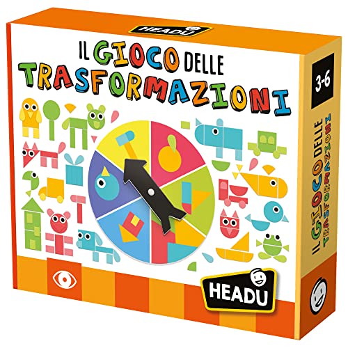 Headu IT53603 Gatto Das Spiel der Transformationen, Lernspiel 3-6 Jahre, Mehrfarbig von Headu