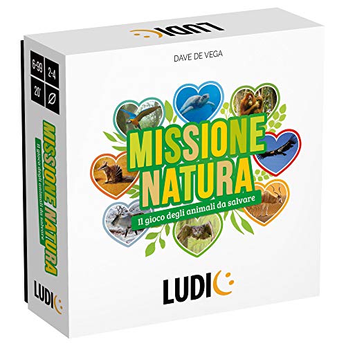 Headu Ludic Mission Nature Das Spiel der Tiere zum Retten It27576 Gesellschaftsspiel für die Familie für 2-4 Spieler Made in Italy von Headu