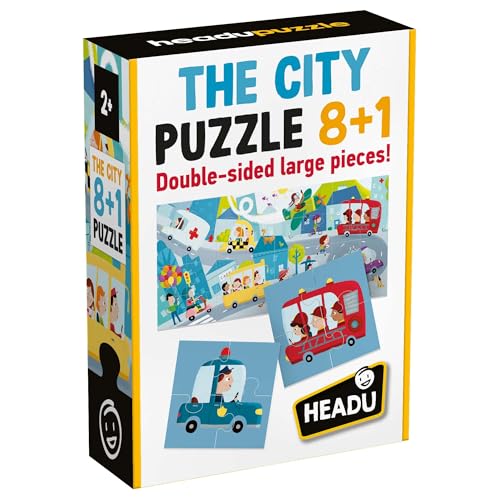 Headu IT20515 Italien Puzzle 8+1 City, Mehrfarbig, 3 von Headu