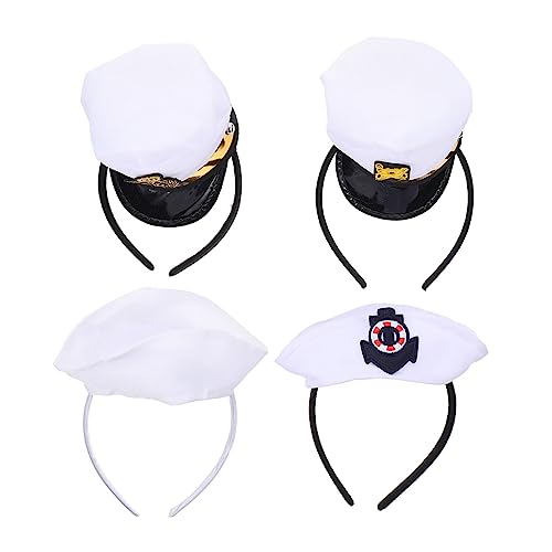 4Stücke Hut Sailor Hut Stirnbänder für Halloween Cosplay Hutzubehör Haarzubehör für Partys 4Stücke Hut Sailor Hut Stirnbänder für Halloween Cosplay Hutzubehör Haarzubehör für Partys von Healeved