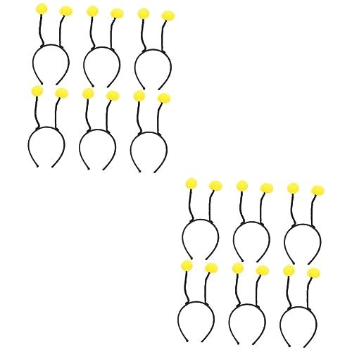 Healeved 12 Stk Pelzknäuel-stirnband Stirnband Machen Stirnbänder Für Kinder Stirnband-party Ameisenantennen-haarband Party-kopfschmuck Stirnbänder Für Damen Stirnband-bopper Haarige Kugeln von Healeved