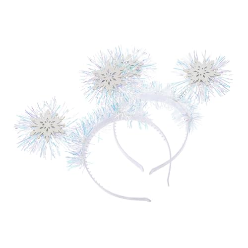 Healeved 2St Stirnband kinderkleider kinderkleidung weinachtendecor party assecoires Kinderfest snowflakes Schneeflocken-Haar-Accessoire Party-Haarschmuck lustige Haartracht Eisen Blue von Healeved