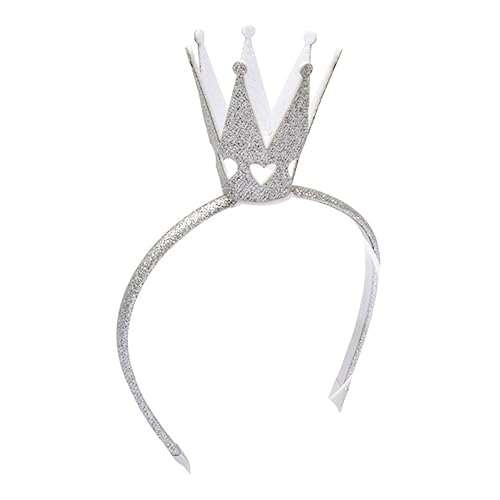 Healeved 2st Party-kopfbedeckung Prinzessin Tiara Stirnband Haarreifen Haarschmuck Für Kinder Kronenhaar Party-kopfschmuck Tiara Zum Kindergeburtstag Silver von Healeved