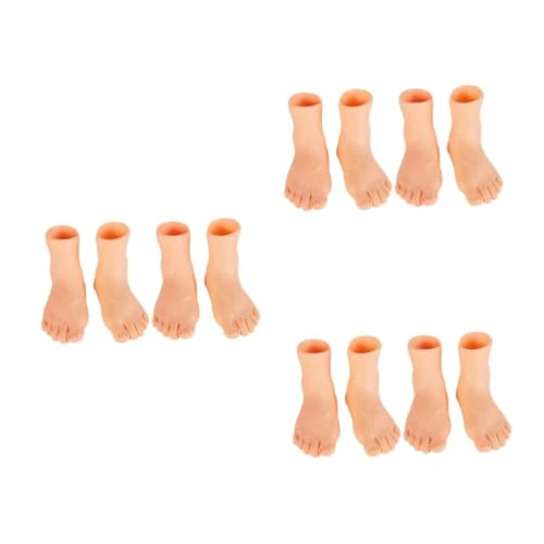 Healeved 3 Sätze Katze Streichelt Mini- Fingerpuppen Plastik Beige 4 Stück * 3 von Healeved