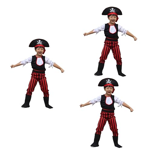 Healeved 3 Sätze Piratenleistung Kostüme Kleidung Piraten-cosplay-outfit Halloween Piratenkostüm Halloween-piraten-cosplay Healeved 3 Sätze Piratenleistung Kostüme Kleidung Piraten-cosplay-outfit Halloween Piratenkostüm Halloween-piraten-cosplay von Healeved