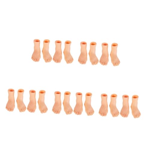 Healeved 5 Sätze Katze Streichelt Mini- Fingerpuppen Beige Plastik 4 Stück * 5 von Healeved