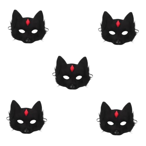 Healeved 5 Stück Halloween Katzenmaske Halbgesichts Cosplay Maske Leicht Komfortabel für Party Erwachsene Einzigartiges Design und Detaillierte Verarbeitung Healeved 5 Stück Halloween Katzenmaske Halbgesichts Cosplay Maske Leicht Komfortabel für Party Erwachsene Einzigartiges Design und Detaillierte Verarbeitung von Healeved