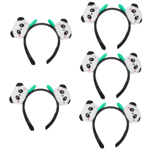 Healeved 5 Stück Stirnband Panda Haarreifen Haarband Party Ornament Tierhaar Accessoires Panda Förmiges Haar Accessoire Tierförmiges Haar Accessoire Indoor Haardekor Fake Panda von Healeved