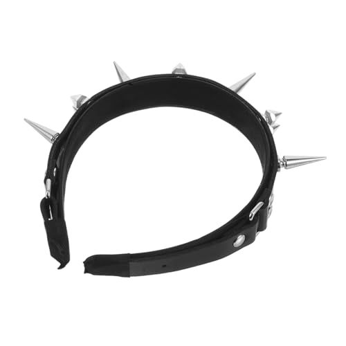 Healeved Dunkles Nieten-stirnband Spa-stirnband Nieten Stirnband Spike-krone Kosmetisches Stirnband Mädchen Stirnband Cosplay-kostüm-party-accessoires Gothic-kopfbedeckung Black Metall von Healeved