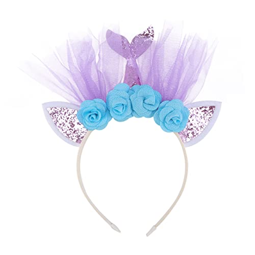 Healeved Haarreifen Haarschmuck für Kinder Kinderhaare Haarschmuck für Meerjungfrauen Seestern Haarbänder party mitgebsel kinder kinderparty mitgebsel weihnachen glitzerndes Haarband von Healeved