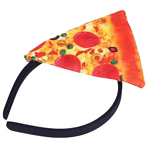 Healeved Halloween-Pizz-Stirnband Halloween-Cosplay-Kostüm-Stirnband Lustiger Haarschmuck In Pizzaform Halloween-Haarband-Dekoration Essens-Stirnband von Healeved