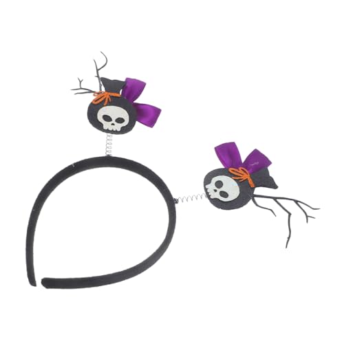 Healeved Halloween-Stirnband Halloween-Kopfschmuck ausgefallenes Cosplay-Kostüm halloween kopfschmuck Halloween Party Dekoration Cosplay-Haarbänder Halloween-Party-Haarband Plastik Black von Healeved