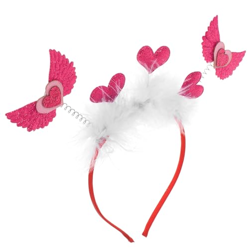 Healeved Liebe Stirnband Herz-kopfschmuck Haarschmuck Zum Valentinstag Valentins-stirnbänder Für Erwachsene Valentinstag Haarband Frauen Stirnband Urlaub Stirnbänder Rosy Stoff von Healeved