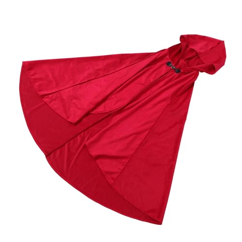 Healeved Mittelalterlicher Umhang Renaissance-Outfit Roter Umhang Mit Kapuze Renaissance Festival Kostüme Party-Cosplay-Mantel Für Damen Elasthan Healeved Mittelalterlicher Umhang Renaissance-Outfit Roter Umhang Mit Kapuze Renaissance Festival Kostüme Party-Cosplay-Mantel Für Damen Elasthan von Healeved