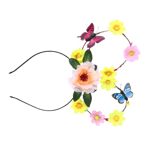 Healeved Party-kopfbedeckung Stirnband Mit Blumenkrone Sonnenblumen-haarband Party-haarreifen Haargummis Für Kinder Partyblumenhaare Haarschmuck Aus Sonnenblumen Party-kopfschmuck von Healeved