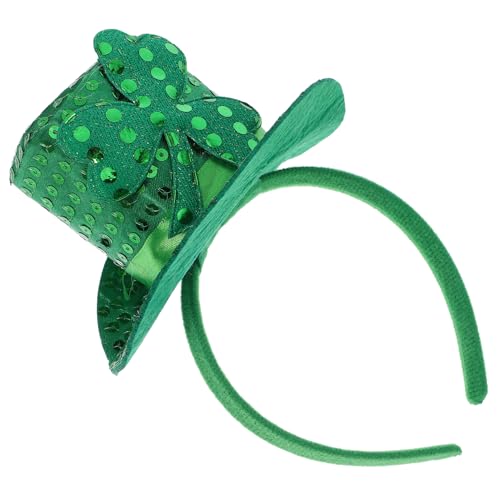 Healeved St. Patricks Day Stirnband Festival Haar Accessoire Shamrock Hut Haarbandfoto Requisite von Healeved