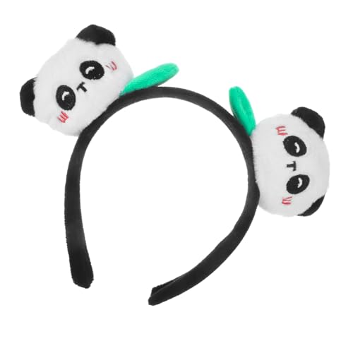 Healeved Stirnband Tierkopfschmuck Panda Elemente Haarband Haarschmuck In Tierform Panda Kopf Reifen Gefälschter Panda Kopfschmuck Künstlicher Panda Kopfschmuck Party Panda von Healeved