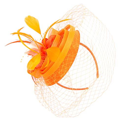 Healeved Tea-party-hut Schleier-mesh-stirnband Fascinator-kopfbedeckung Fascinator-clip Rosa Stirnbänder Fascinator-hüte Für Frauen Fascinator Hut Kopfbedeckung Clips Rave Nylon von Healeved