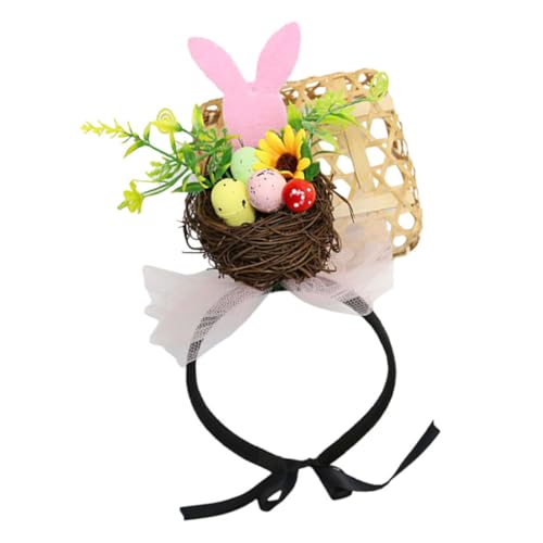 Healeved Vogelnest Stirnband Haarschmuck Für Haarschleifen Zum Unabhängigkeitstag Kostüm Partydekorationen Cosplay-kostüm Hörner Cosplay Kinderkostüme Rattan Rosa von Healeved