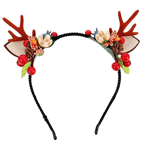 Healeved Weihnachtliches Rentier Geweih Haarband Festlicher Kopfschmuck Für Weihnachten Cosplay Und Partys Kreatives Accessoire Mit Niedlichen Ohren Für Damen Und von Healeved