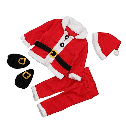 Healeved Weihnachtskostüm Set mit Langärmligem Oberteil Plüschhose Santa Mütze und Schuhen Weiches Baumwollfleece für Warmes Weihnachtsoutfit für Kalte Wintertage Healeved Weihnachtskostüm Set mit Langärmligem Oberteil Plüschhose Santa Mütze und Schuhen Weiches Baumwollfleece für Warmes Weihnachtsoutfit für Kalte Wintertage von Healeved